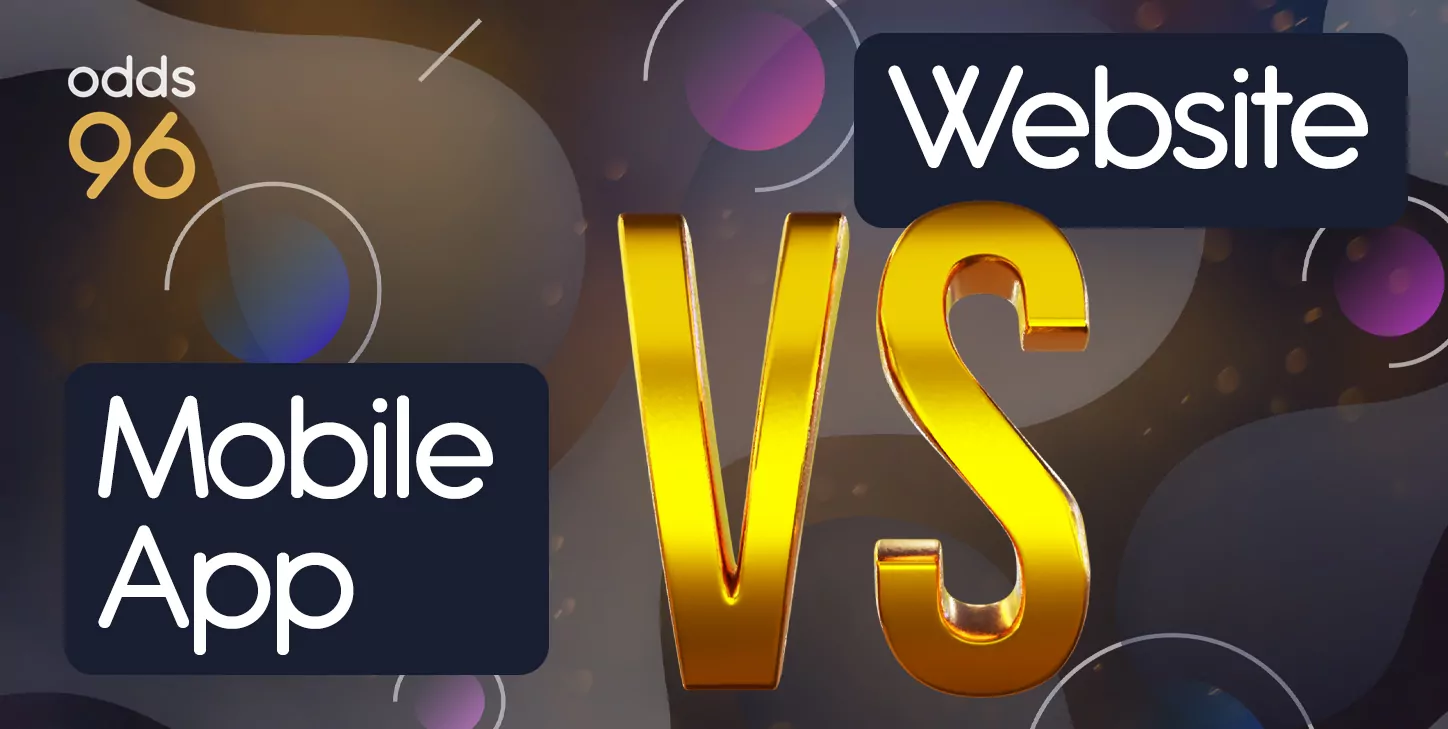 What makes the Odds96 app different from the browser version?